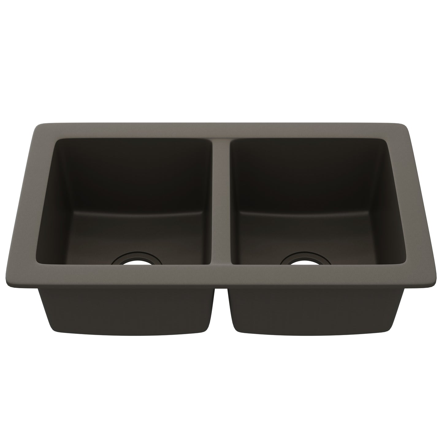 StoneCore 50/50 Double Bowl Kitchen sink in Granite Ash - NKS-SC5050-GRASH