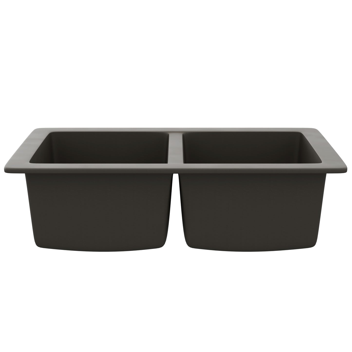 StoneCore 50/50 Double Bowl Kitchen sink in Granite Ash - NKS-SC5050-GRASH