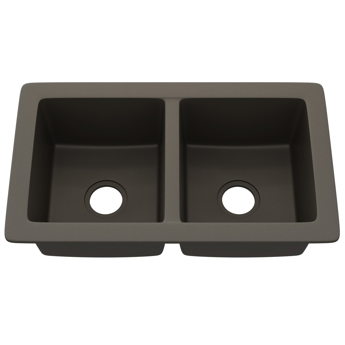 StoneCore 50/50 Double Bowl Kitchen sink in Granite Ash - NKS-SC5050-GRASH