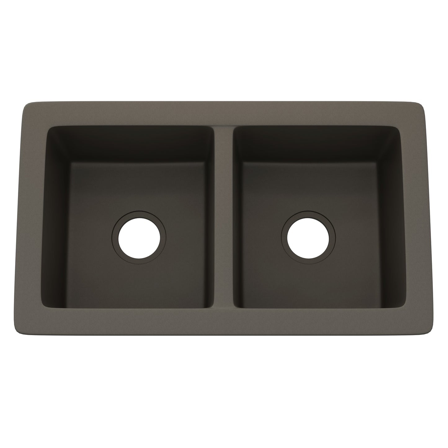 StoneCore 50/50 Double Bowl Kitchen sink in Granite Ash - NKS-SC5050-GRASH