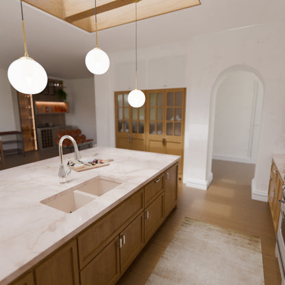 StoneCore 50/50 Double Bowl Kitchen sink in Sandstone - NKS-SC5050-SNDS