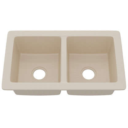 StoneCore 50/50 Double Bowl Kitchen sink in Sandstone - NKS-SC5050-SNDS