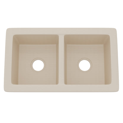StoneCore 50/50 Double Bowl Kitchen sink in Sandstone - NKS-SC5050-SNDS