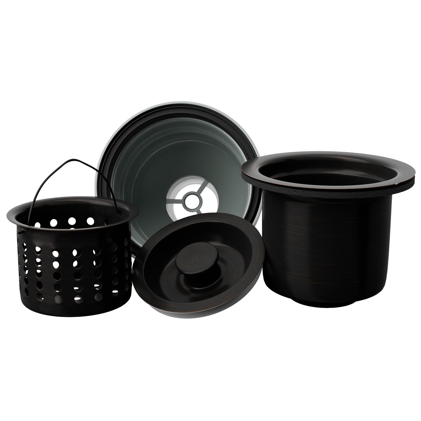 3.5" Extra Long Strainer Kitchen, Bar and Prep Basket Drain with Cover - NKSD-024