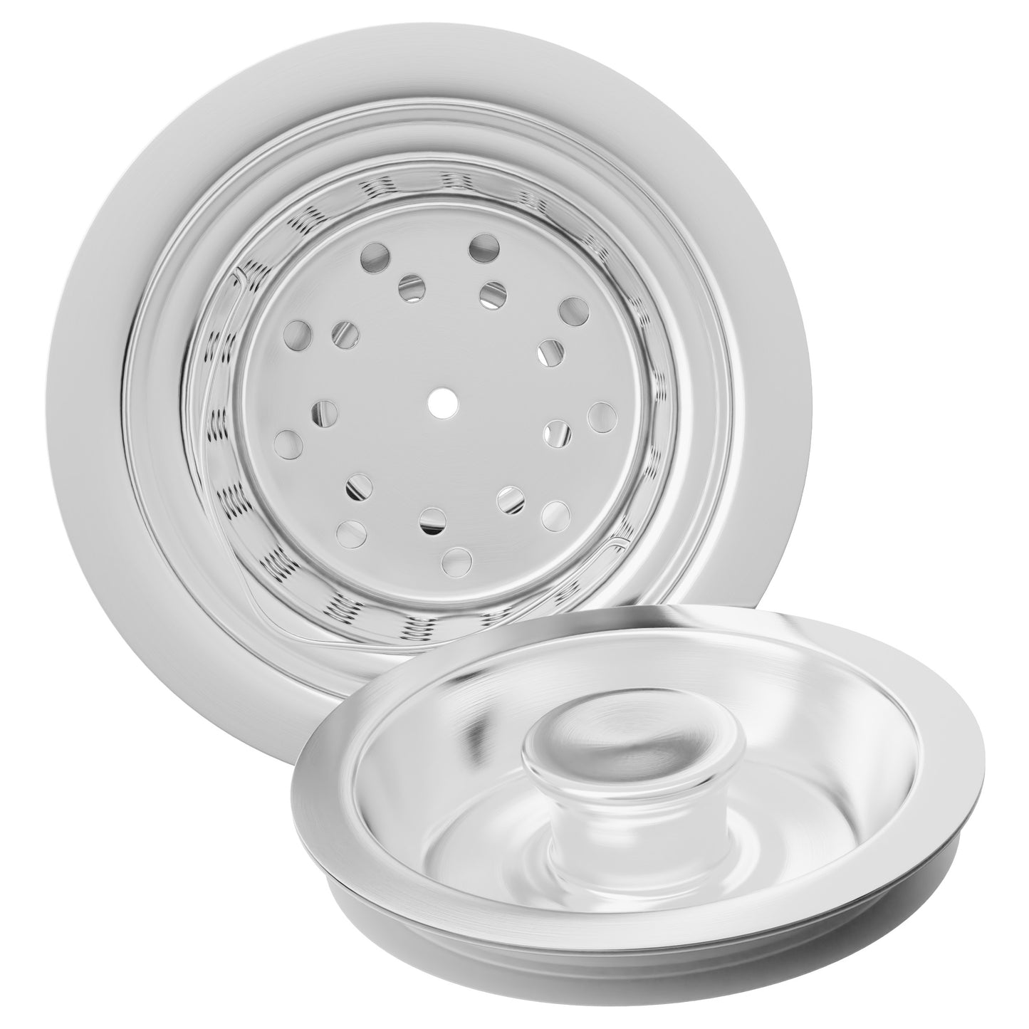3.5" Extra Long Strainer Kitchen, Bar and Prep Basket Drain with Cover - NKSD-024