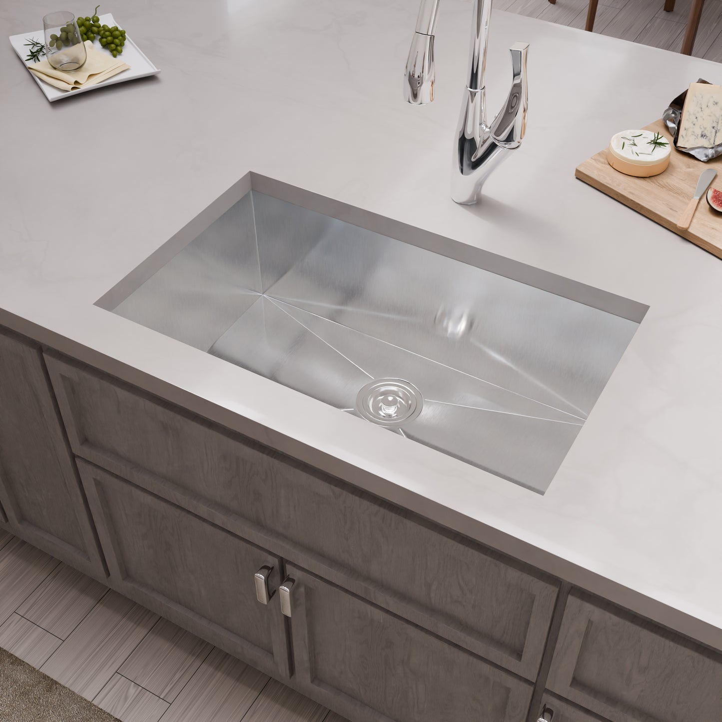 30-inch Stainless Steel Single Bowl Kitchen Sink - NKSS-R030189SB