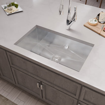 30-inch Stainless Steel Single Bowl Kitchen Sink - NKSS-R030189SB