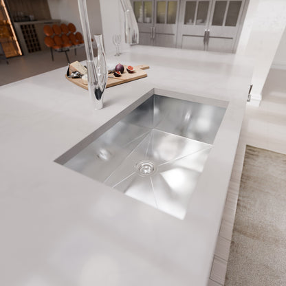30-inch Stainless Steel Single Bowl Kitchen Sink - NKSS-R030189SB