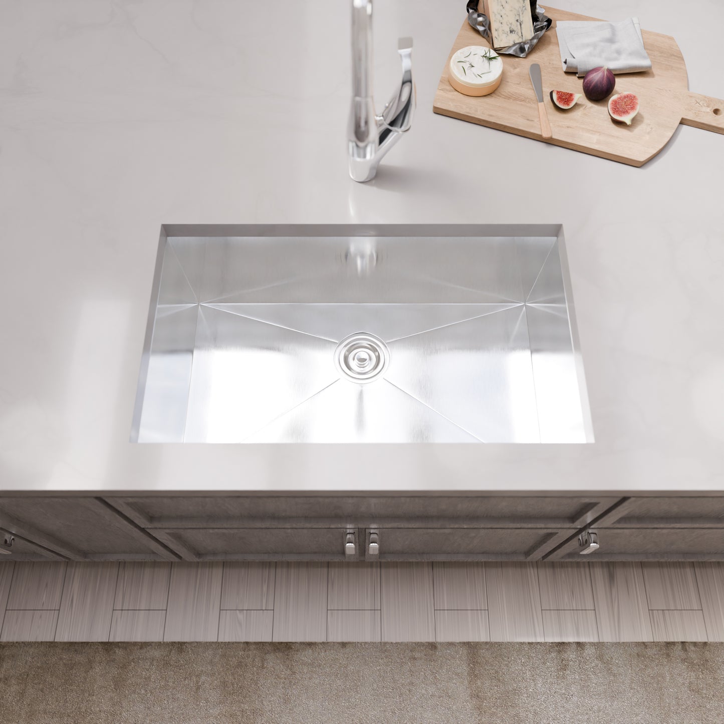 30-inch Stainless Steel Single Bowl Kitchen Sink - NKSS-R030189SB