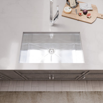 30-inch Stainless Steel Single Bowl Kitchen Sink - NKSS-R030189SB