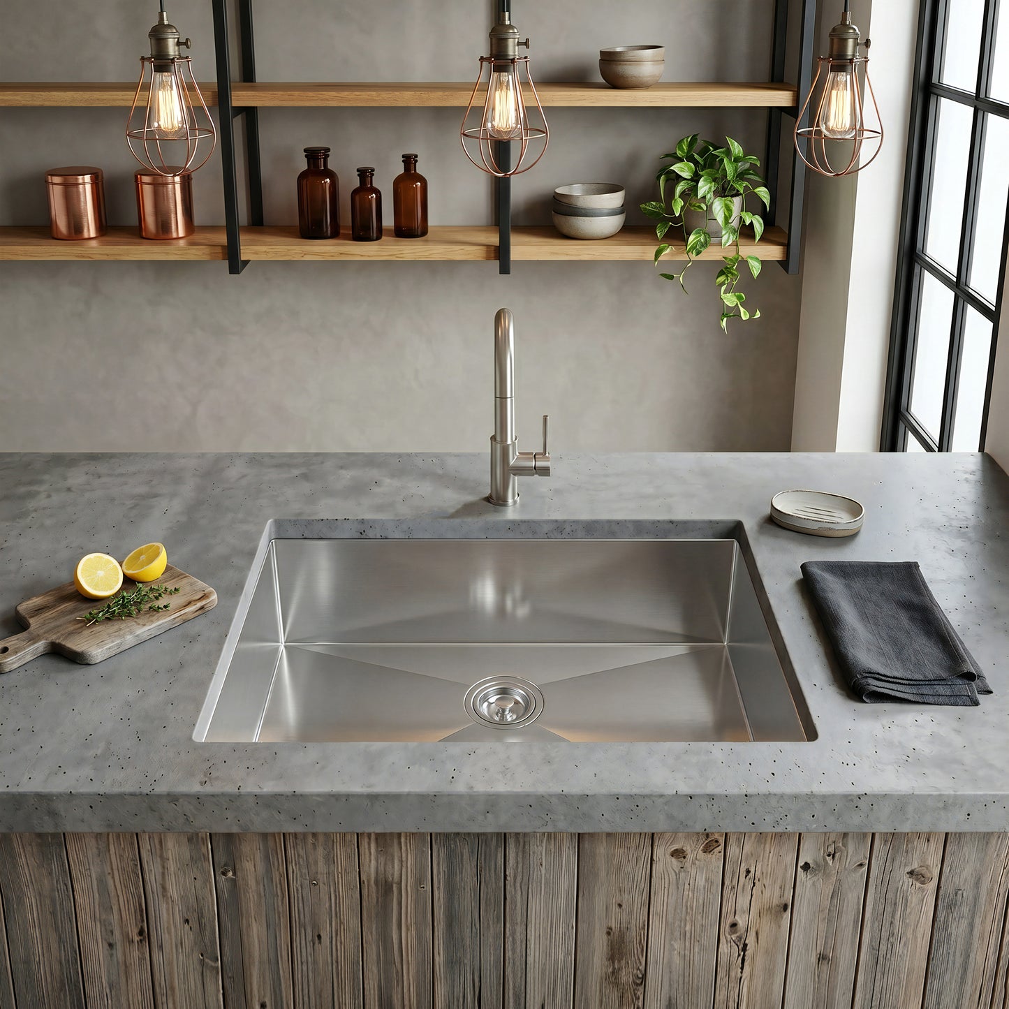 30-inch Stainless Steel Single Bowl Kitchen Sink - NKSS-R030189SB