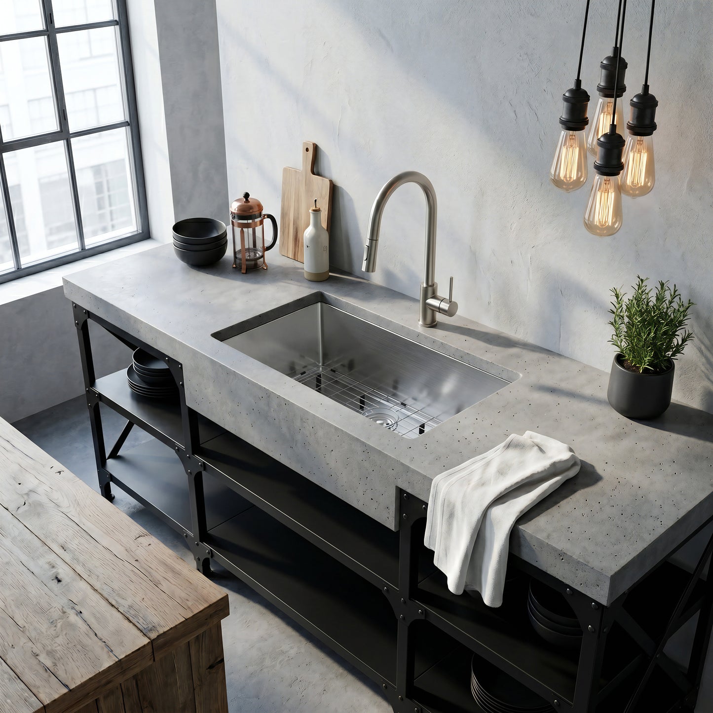 Contemporary stainless steel single bowl kitchen sink by Novatto with zero radius edges, sleek design, and durable finish.