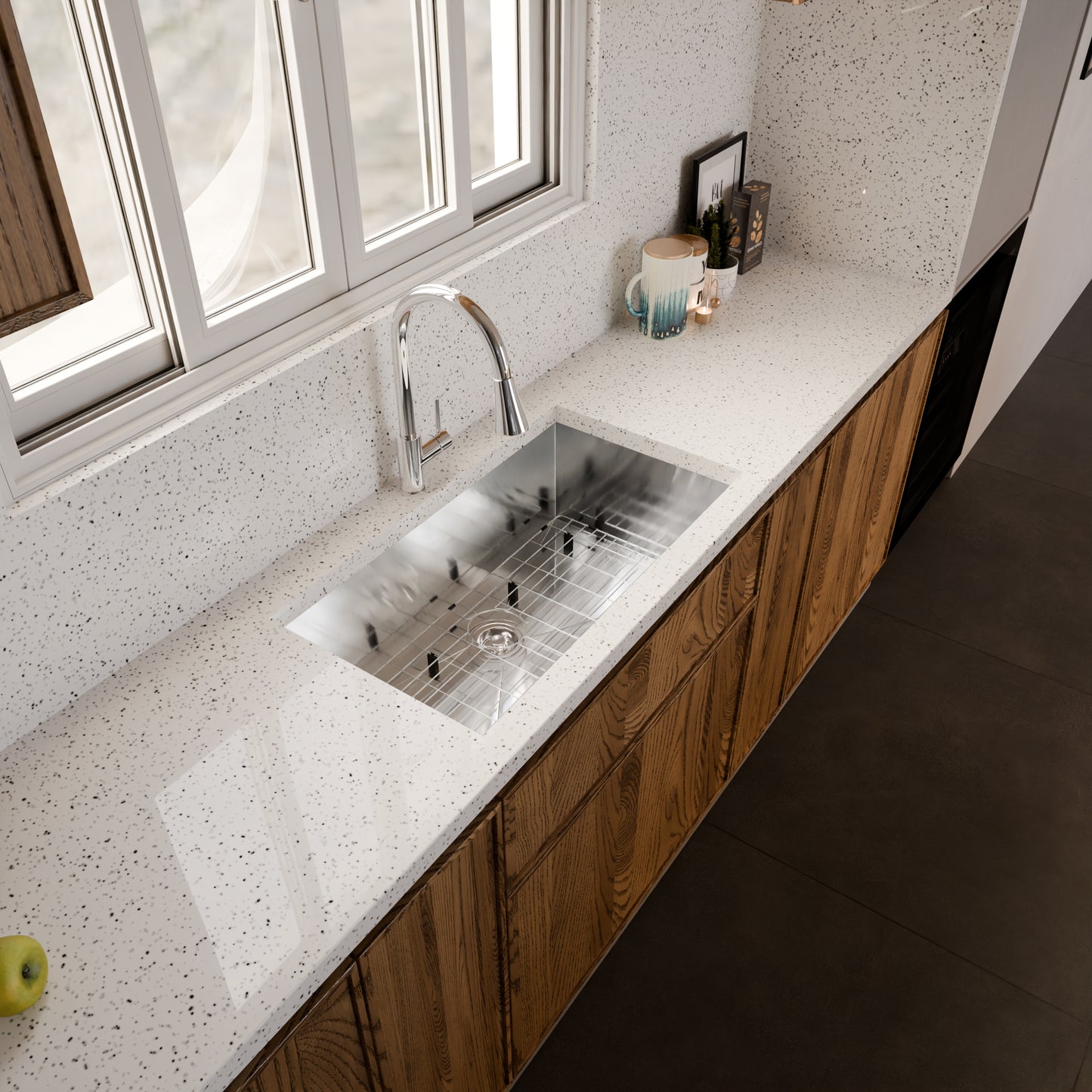 32-inch Stainless Steel Single Bowl Kitchen Sink - NKSS-R032189SB