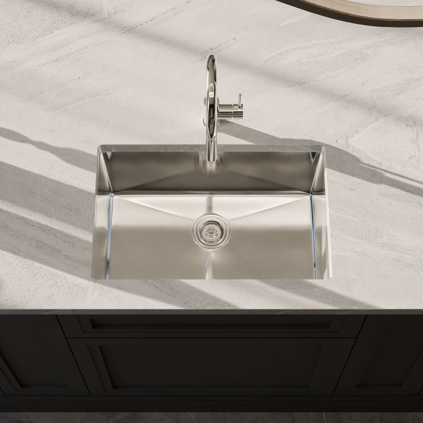 27-inch Stainless Steel Single Bowl Kitchen Sink - NKSS-R10271810SB