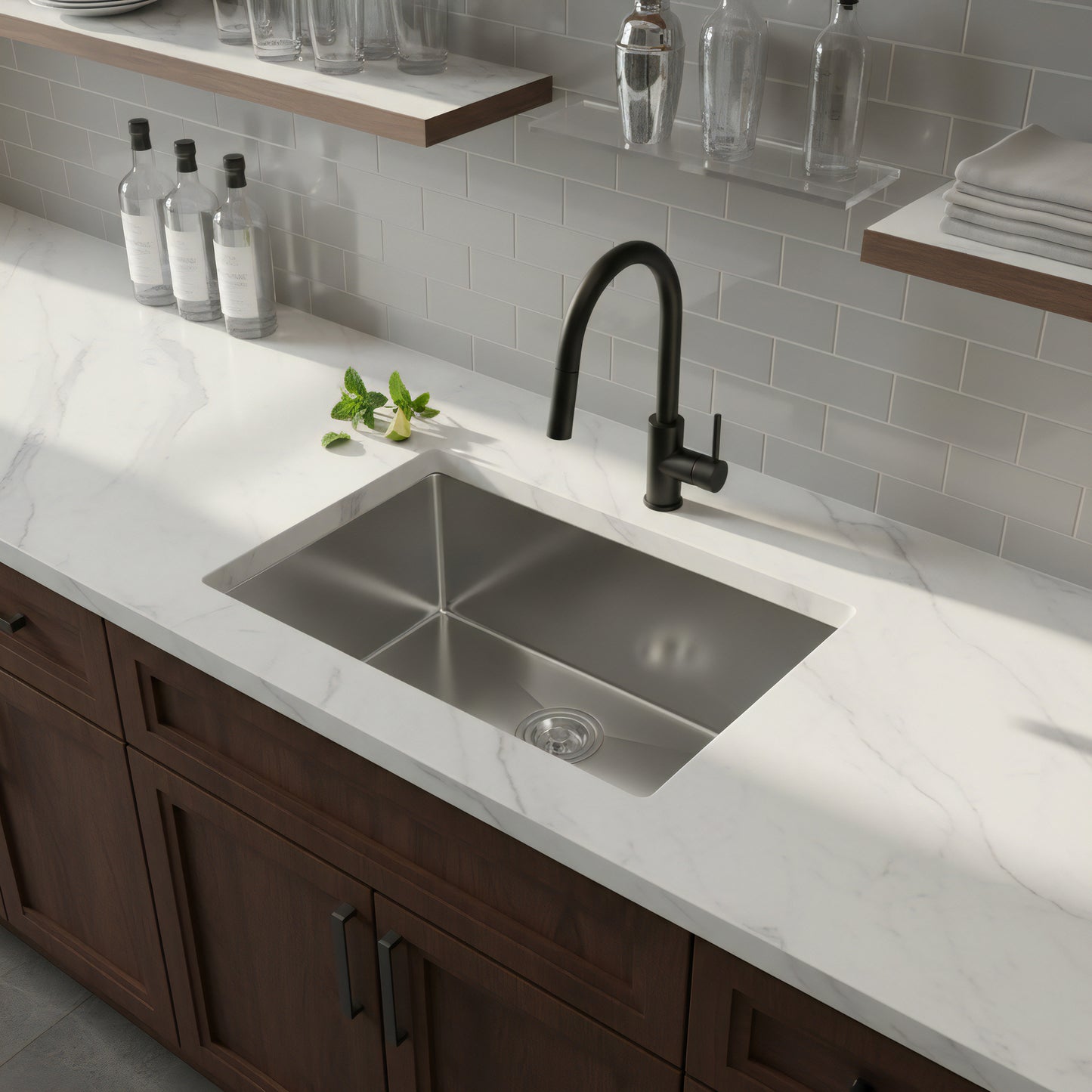 27-inch Stainless Steel Single Bowl Kitchen Sink - NKSS-R10271810SB