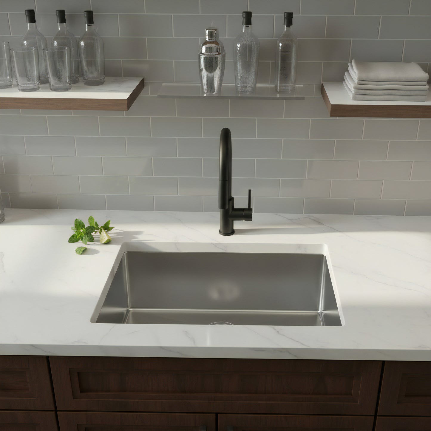27-inch Stainless Steel Single Bowl Kitchen Sink - NKSS-R10271810SB
