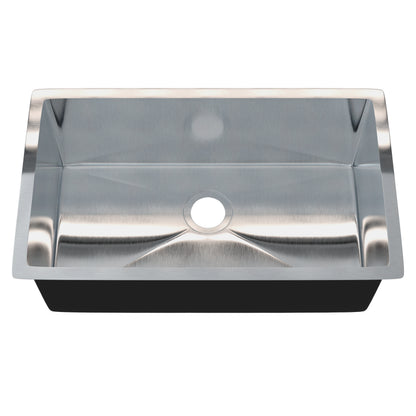30-inch Stainless Steel Single Bowl Kitchen Sink - NKSS-R10301810SB