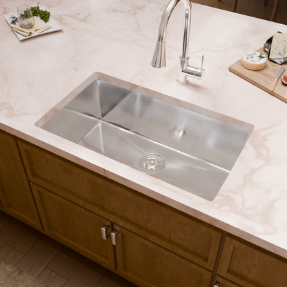 30-inch Stainless Steel Single Bowl Kitchen Sink - NKSS-R1030189SB