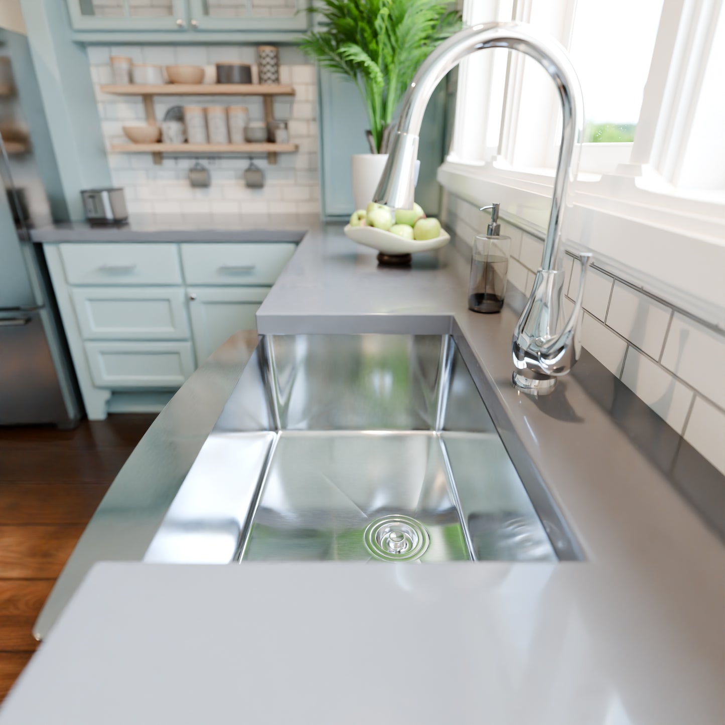 30-inch Stainless Steel Single Bowl Farmhouse Kitchen Sink  - NKSS-R103021SBFRM