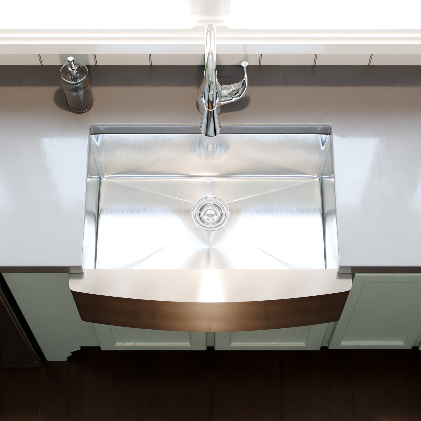 30-inch Stainless Steel Single Bowl Farmhouse Kitchen Sink  - NKSS-R103021SBFRM