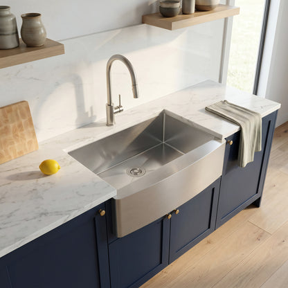 30-inch Stainless Steel Single Bowl Farmhouse Kitchen Sink  - NKSS-R103021SBFRM