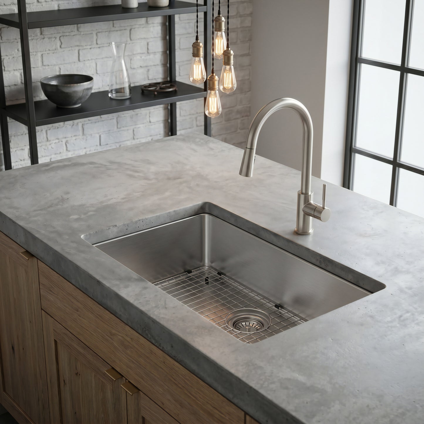 32-inch Stainless Steel Single Bowl Kitchen Sink - NKSS-R10321810SB