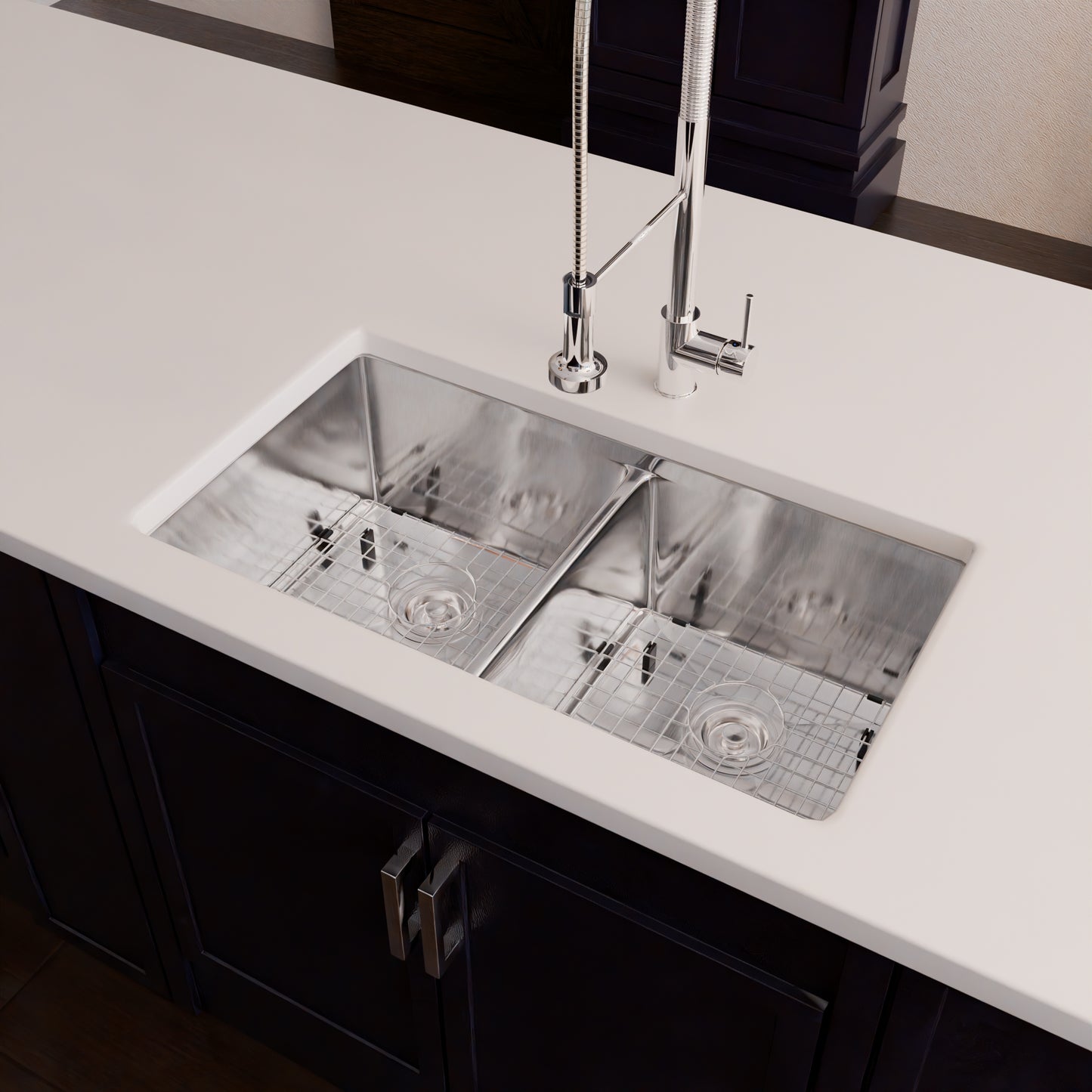 32-inch Stainless Steel Double Bowl Kitchen Sink - NKSS-R1032189DB