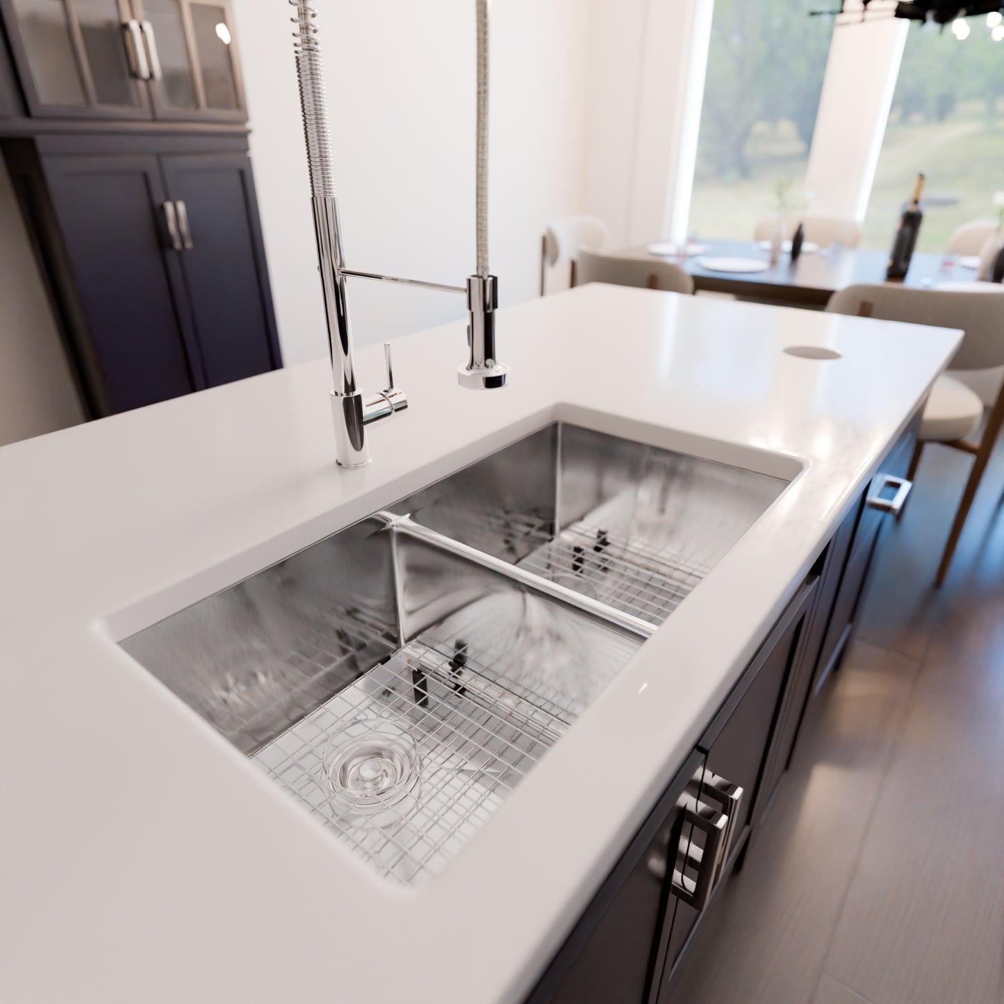 32-inch Stainless Steel Double Bowl Kitchen Sink - NKSS-R1032189DB