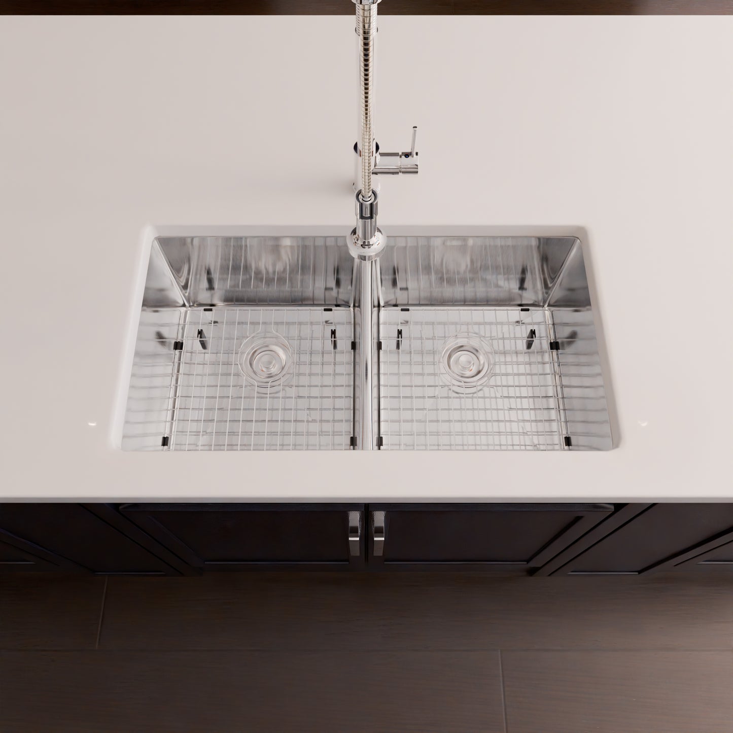 32-inch Stainless Steel Double Bowl Kitchen Sink - NKSS-R1032189DB