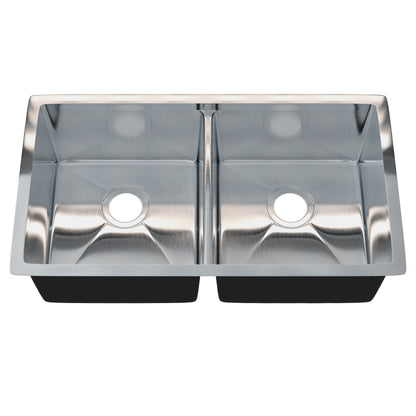 32-inch Stainless Steel Double Bowl Kitchen Sink - NKSS-R1032189DB
