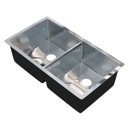 32-inch Stainless Steel Double Bowl Kitchen Sink - NKSS-R1032189DB