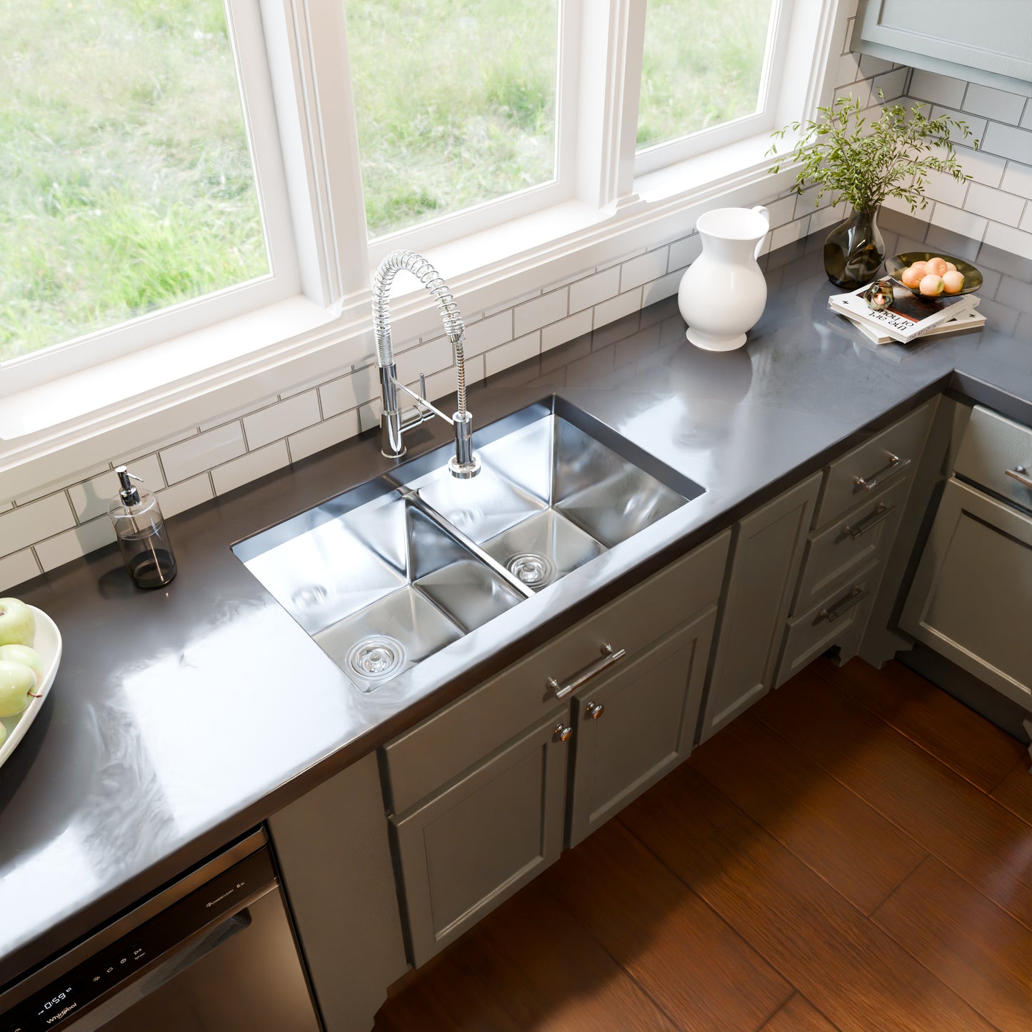 33-inch Stainless Steel Double Bowl Kitchen Sink - NKSS-R10331910DB