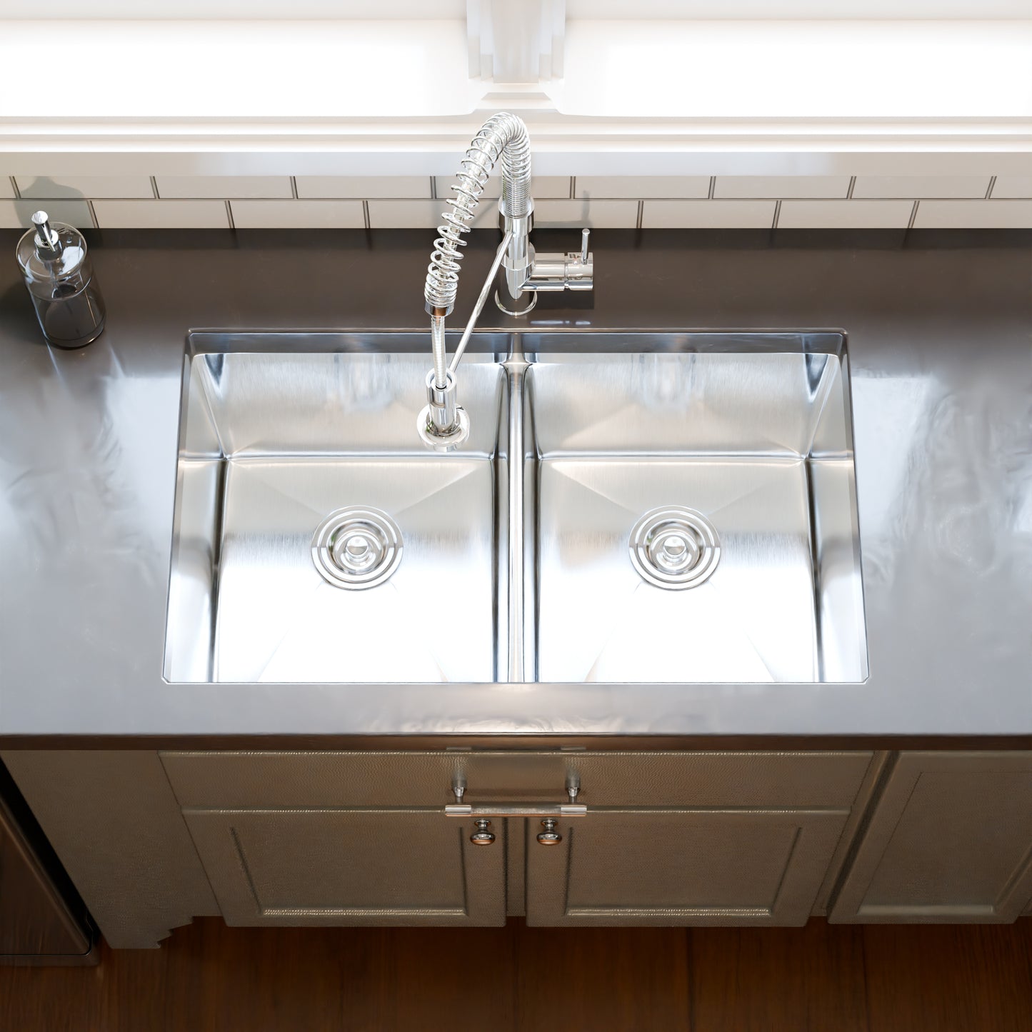 33-inch Stainless Steel Double Bowl Kitchen Sink - NKSS-R10331910DB