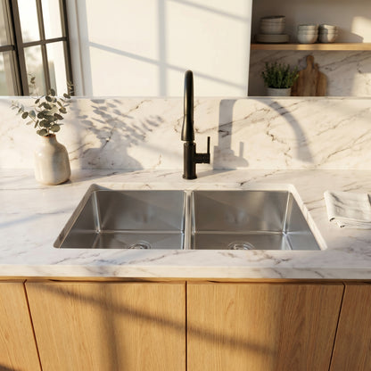 33-inch Stainless Steel Double Bowl Kitchen Sink - NKSS-R10331910DB