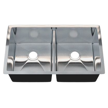 33-inch Stainless Steel Double Bowl Kitchen Sink - NKSS-R10331910DB