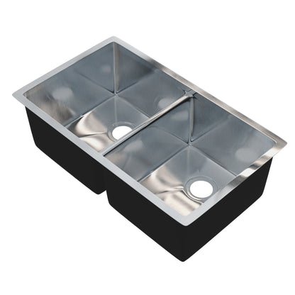 33-inch Stainless Steel Double Bowl Kitchen Sink - NKSS-R10331910DB