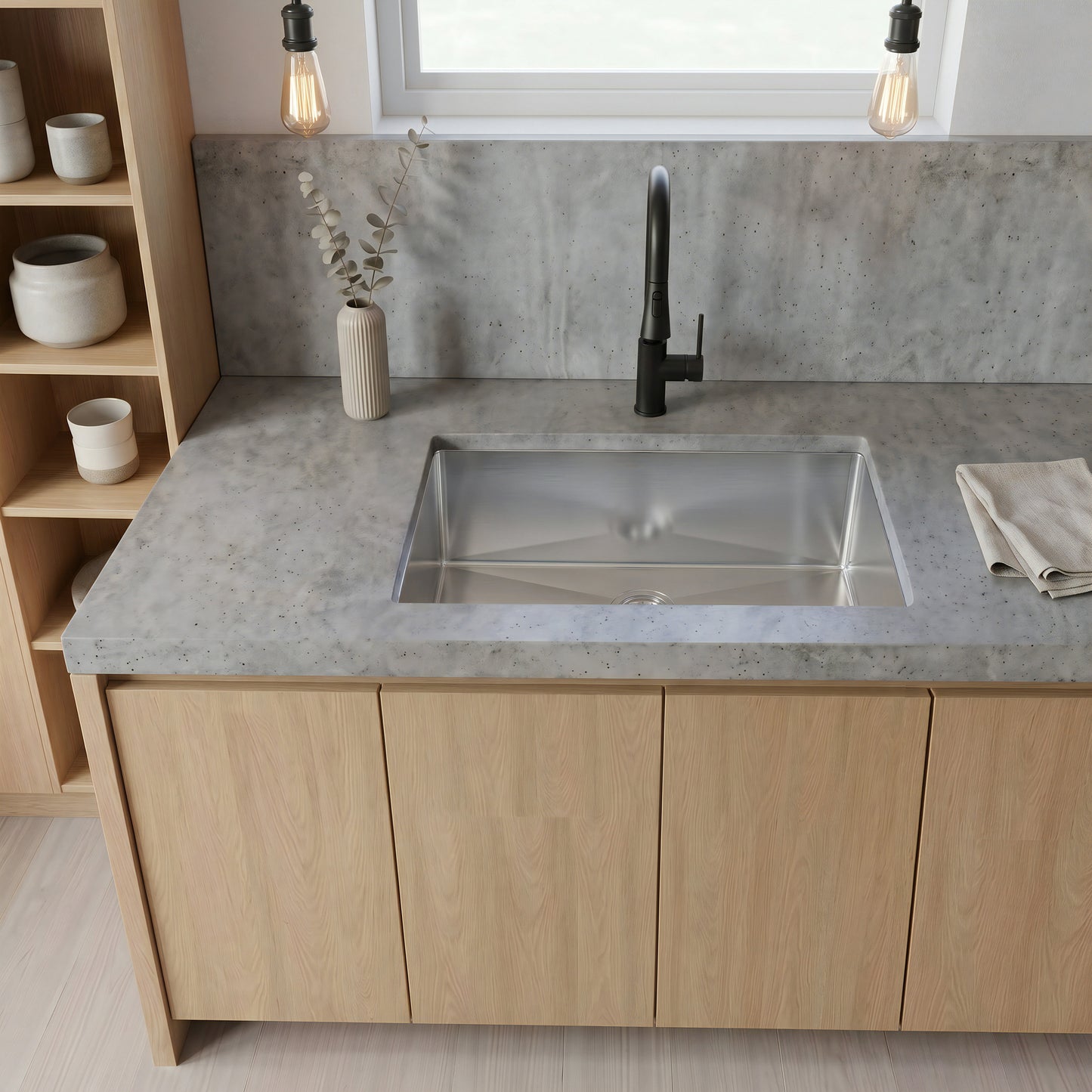 33-inch Stainless Steel Single Bowl Kitchen Sink - NKSS-R10331910SB