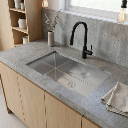 33-inch Stainless Steel Single Bowl Kitchen Sink - NKSS-R10331910SB