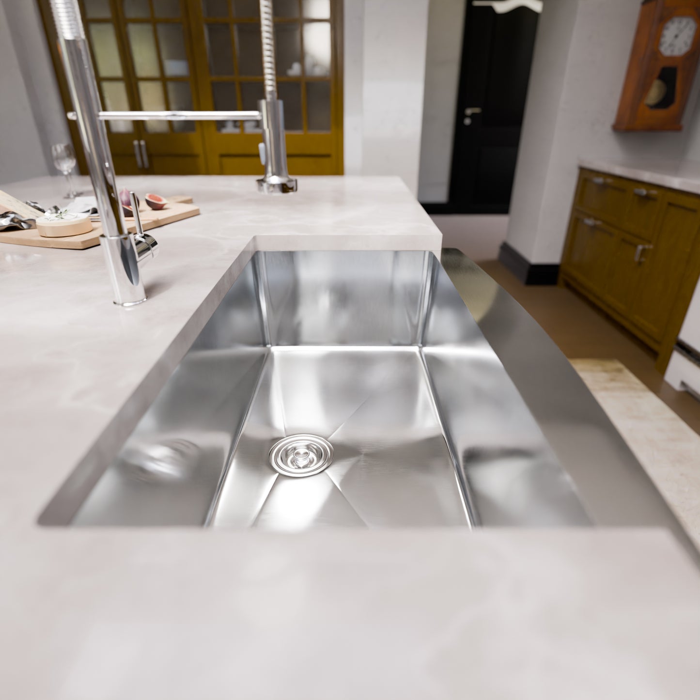 36-inch Stainless Steel Single Bowl Farmhouse Kitchen Sink - NKSS-R103621SBFRM
