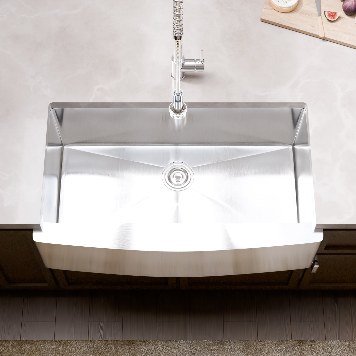36-inch Stainless Steel Single Bowl Farmhouse Kitchen Sink - NKSS-R103621SBFRM