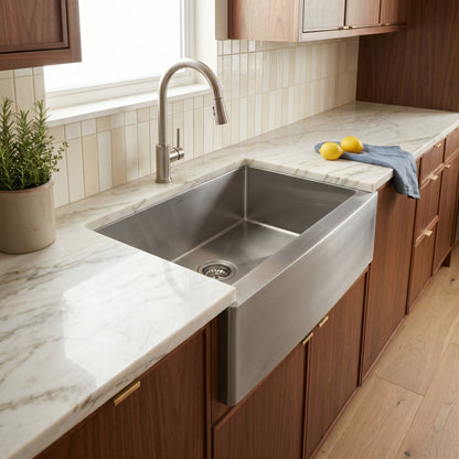 36-inch Stainless Steel Single Bowl Farmhouse Kitchen Sink - NKSS-R103621SBFRM