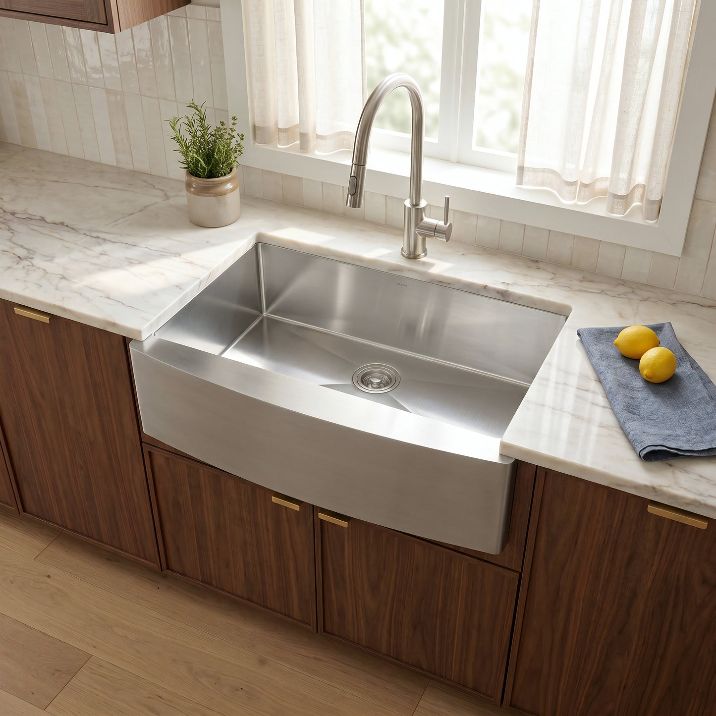 36-inch Stainless Steel Single Bowl Farmhouse Kitchen Sink - NKSS-R103621SBFRM