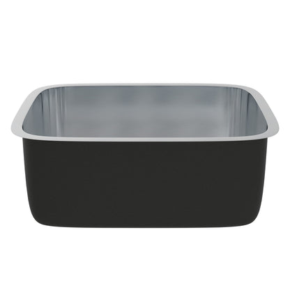 Novatto Classic 23-inch single bowl stainless steel kitchen/bar sink with drain, ideal for modern kitchen or bar setup
