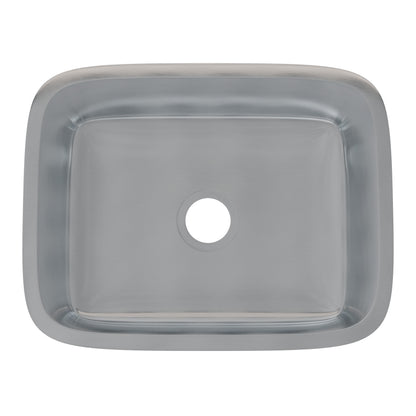 Novatto Classic 23-inch stainless steel single bowl kitchen sink with smooth finish and modern design, shown without drain.