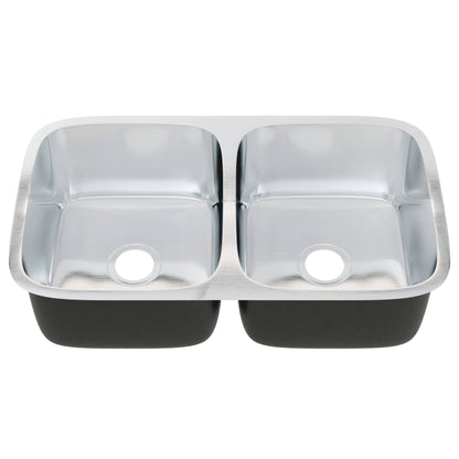 Classic 32-inch Double Bowl Stainless Steel Kitchen Sink - NKSS-R9032189DB