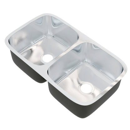Classic 32-inch Double Bowl Stainless Steel Kitchen Sink - NKSS-R9032189DB