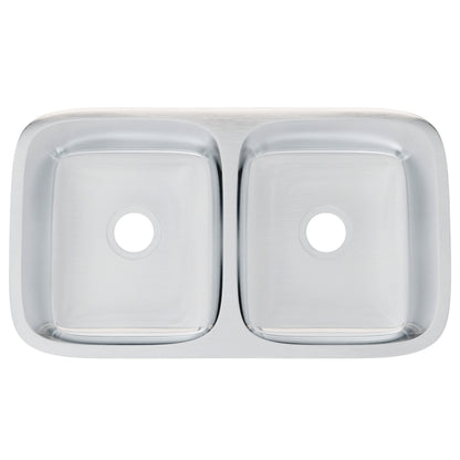 Classic 32-inch Double Bowl Stainless Steel Kitchen Sink - NKSS-R9032189DB