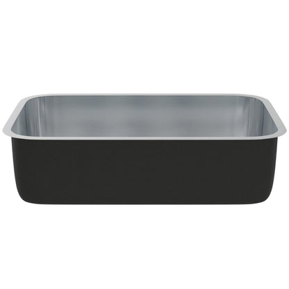 Novatto Classic 32-inch stainless steel kitchen sink with single bowl and drain, durable and modern design.