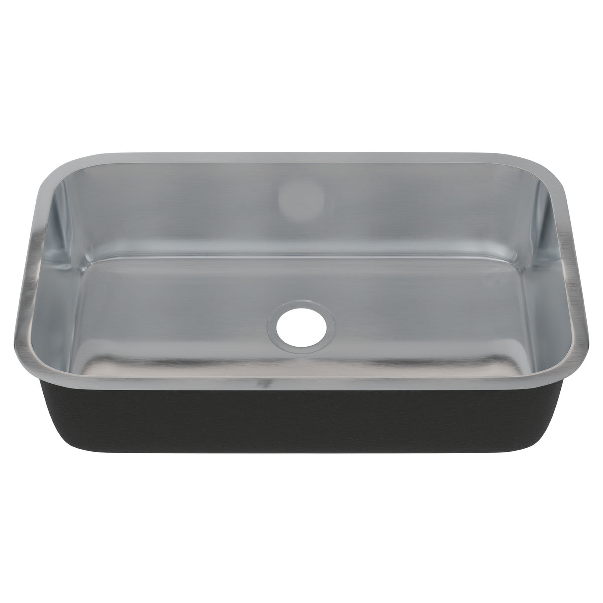 Novatto 32-inch stainless steel kitchen sink with single bowl, sleek design, and durable construction.