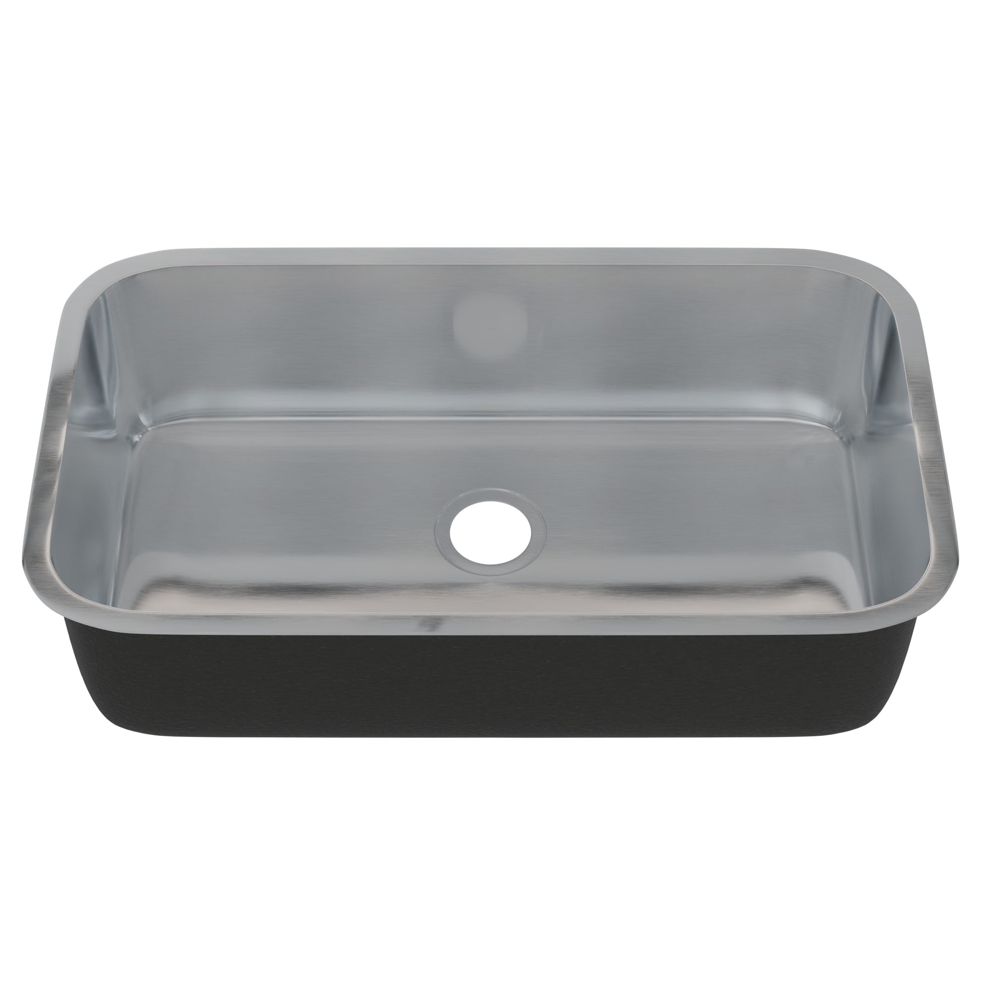 Novatto 32-inch stainless steel kitchen sink with single bowl, sleek design, and durable construction.